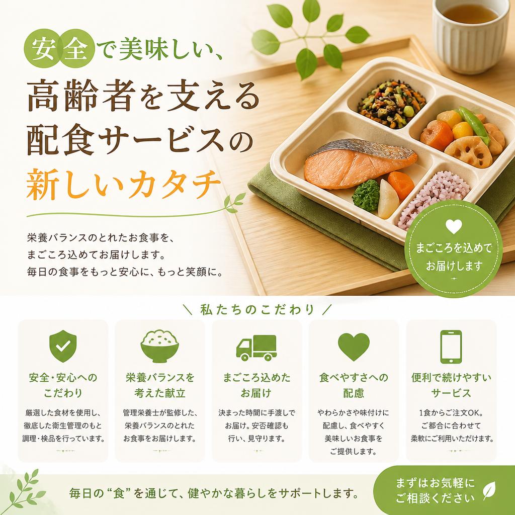 安全で美味しい、高齢者を支える配食サービスの新しいカタチ